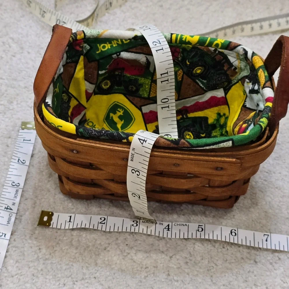 Vintage Longaberger‎ Handwoven Basket John Deere Liner 2002 Dresden Ohio USA